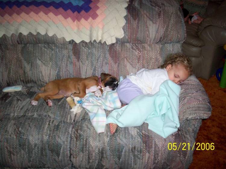 Sophie and Kaitlyn Sleeping