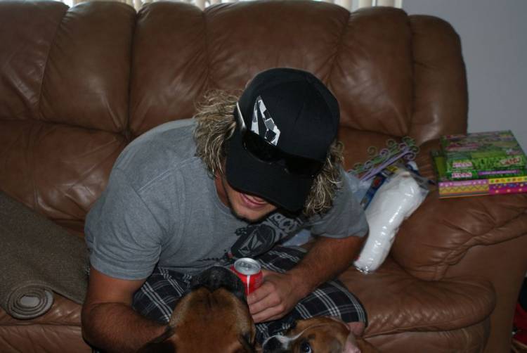 Tasha giving Brother Justin love!