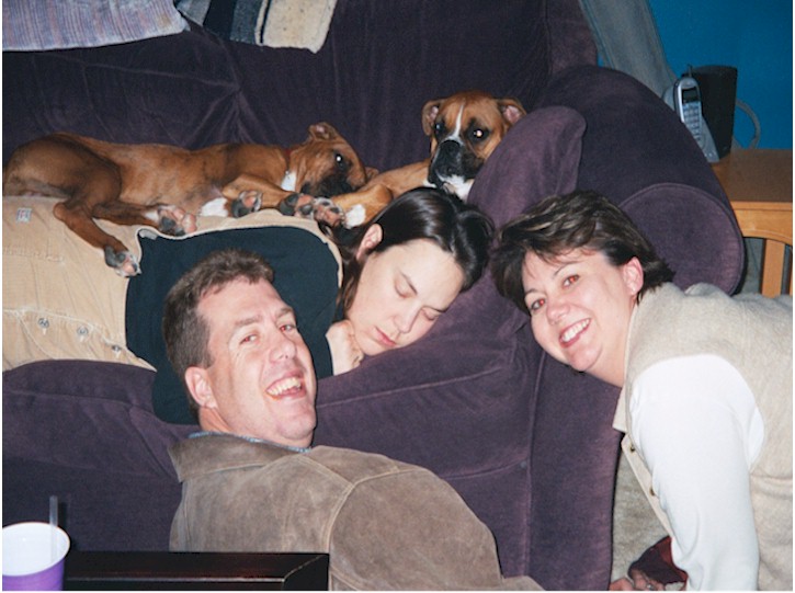 That was one heck of a Superbowl party Mom!  Aren't  you supposed to stay a