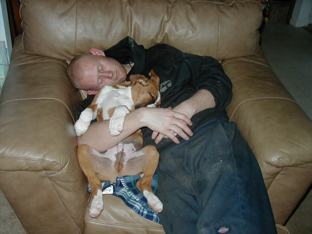 Two tired boys
