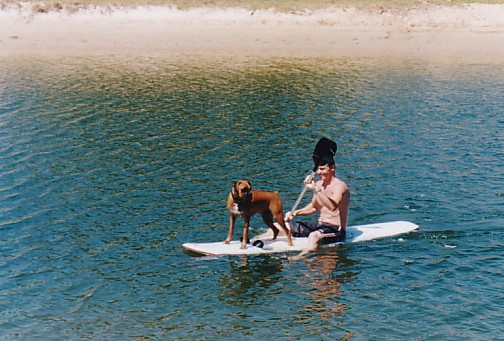 Tyson having a surf skii