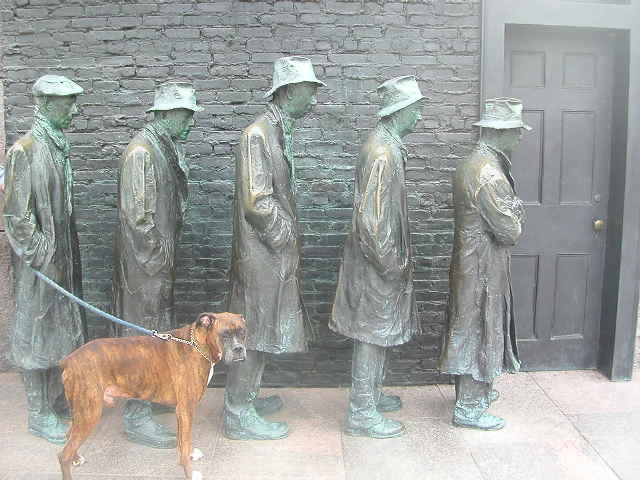 waiting in line